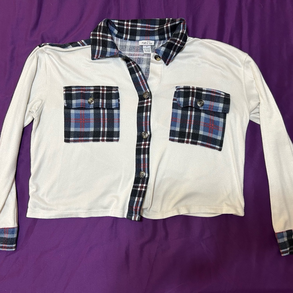 Plaid Accent Kids Shirt